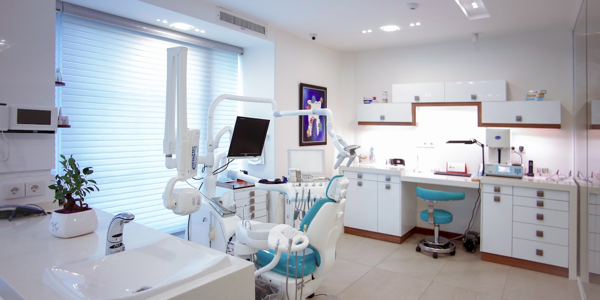 Bright, modern dental treatment room